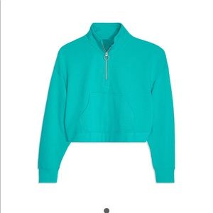 NWT We Wore What Terry Cropped Sweatshirt